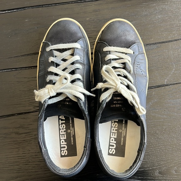 Golden Goose sneakers superstar low top black leather 38 - Picture 5 of 10